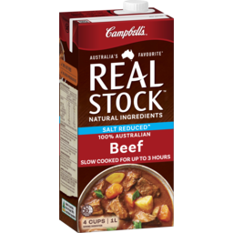 Photo of Campbells Real Stock Beef Salt Reduced 1L