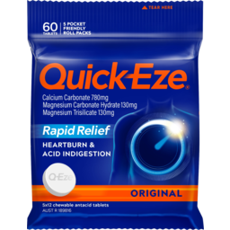 Photo of Quick Eze Rapid Relief Original Roll Pack Antacid Tablets Multipack 5 Pack