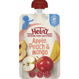 Photo of Heinz Apple, Peach & Mango Baby Food Pouch 4+ Months 120g