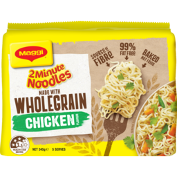 Photo of Maggi 2-Minute Noodles Wholegrain Fat Free Chicken 5pk 69gm