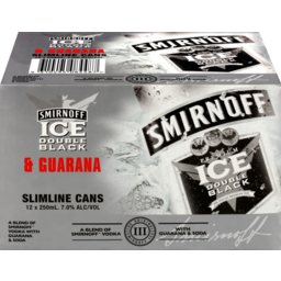 Photo of Smirnoff 7% Vodka & Guarana 12x250ml Cans