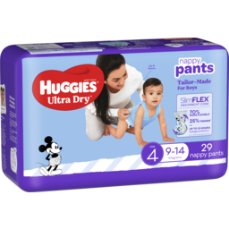 Photo of Huggies Ultra Dry Nappy Pants Boys Size 4 (9-14kg) 29 Pack