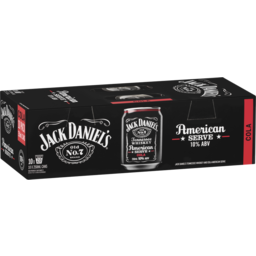 Photo of Jack Daniels American Serve & Cola Can x10 Pack