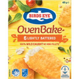 Photo of Birds Eye Oven Bake 6 Lightly Battered Fish Fillets 425g 