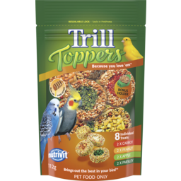 Photo of Trill Toppers Dry Bird Seed Mix Flavours Pouch 112g