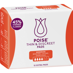 Photo of Poise Thin & Discreet Extra Pads 12 Pack 