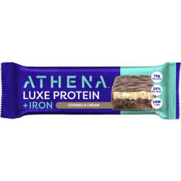 Photo of Athena Luxe Protein + Iron Cookies & Cream Protein Bar