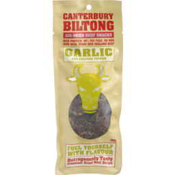 Photo of Canterbury Biltong Beef Snack Garlic 100g