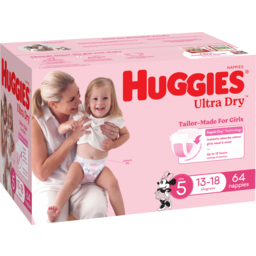 Photo of Huggies Ultra Dry Nappies Girls Size 5 (13- ) 64 Pack