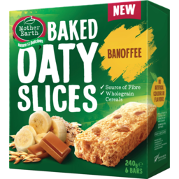 Photo of Mother Earth Baked Oaty Slices Banoffee Bars 6 Pack 240g