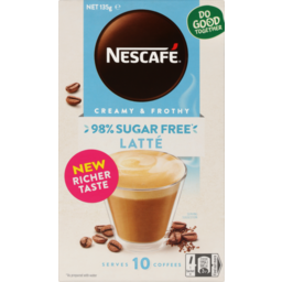 Photo of Nescafe Beverage 98% Sugar Free Latte Sachets 10pk 135g