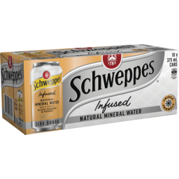 Photo of Schweppes Infused Mineral Water With Blood Orange & Mango 375ml X 10 Cans 10.0x375ml