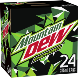 Photo of Mountain Dew Energised Soft Drink 375ml X 24 Pack Cans 24.0x375ml