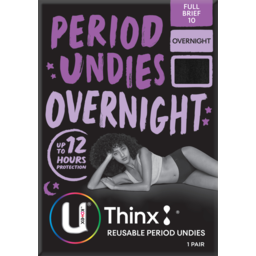 Photo of U By Kotex Overnight Reusable Full Brief Period Undies Size 10 Single Pack
