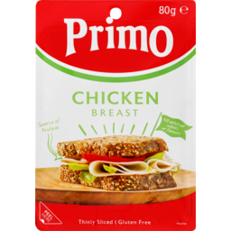 Photo of Primo Chicken Breast Thinly Sliced Gluten Free 80g