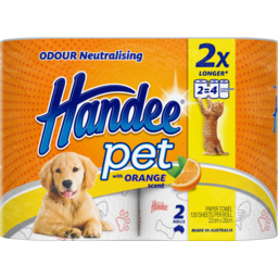 Photo of Handee Pet With Orange Scent Double Length Paper Towel 2 Pack