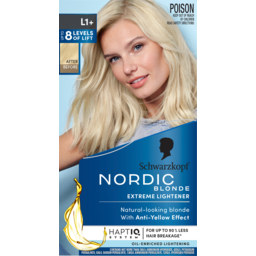 Photo of Schwarzkopf Nordic Blonde Extreme Lightener L1+ Hair Colour One Application