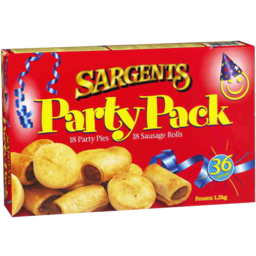 Photo of Sargents Party Pack 18 Party Pies 18 Sausage Rolls 36 Serves