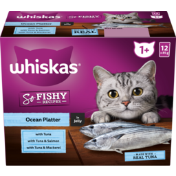 Photo of Whiskas 1+ Years So Fishy Recipes Ocean Platter In Jelly Multipack 12x85g