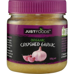 Photo of Just Foods Organic Crushed Garlic