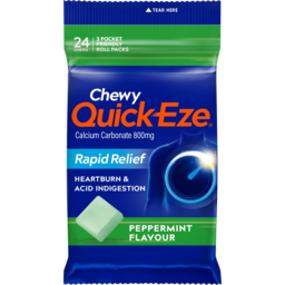 Photo of Quick Eze Chewy Peppermint Flavour Antacid Tablets Multipack