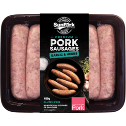 Photo of Sunpork Premium Pork Sausages Garlic Herbs
