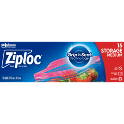 Photo of Sc Johnson Ziploc Storage Medium Seal Top Bags 15 Pack