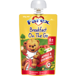 Photo of Farex Breakfast On The Go Apple & Oatmeal 6+ Months Mashed Baby Food Pouch