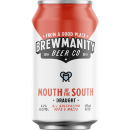 Photo of Brewmanity Mouth of the South Draught Beer 6x375ml