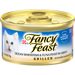 Photo of Fancy Feast Cat Food Grilled Ocean Whitefish & Tuna Feast In Gravy