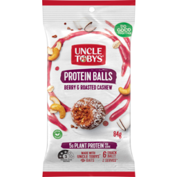 Photo of Uncle Tobys Nutritious Snacks Protein Ball Berry And Cashew 84g 