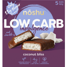 Photo of Noshu Low Carb Bars Coconut Bliss Indulgence