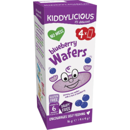 Photo of Kiddylicious Wafers Blueberry 4 X 4g Pack