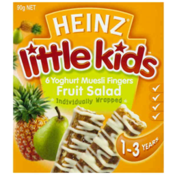 Photo of Heinz® Little Kids® Yoghurt Muesli Fingers Fruit Salad Flavour 90g (6 Bars) 1-3 Years 90g