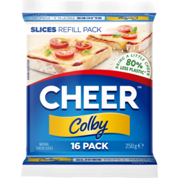 Photo of Cheer Colby Cheese Slices 16 Pack 250g