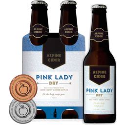 Photo of Alpine Cider Pink Lady Dry Bottle 4x330ml