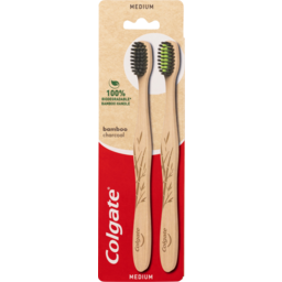 Photo of Colgate Bamboo Charcoal Medium Toothbrush Multi Pack 2 Pack