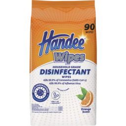 Photo of Handee Household Grade Disinfectant Wipes Orange Scent 90 Pack 