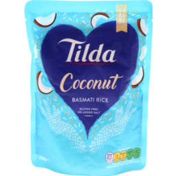 Photo of Tilda Steamed Basmati Rice Coconut 250g