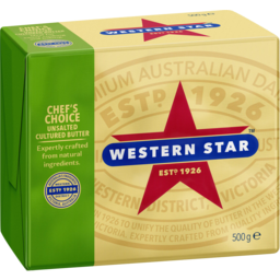 Photo of Western Star Chef's Choice Unsalted Cultured Butter 500g