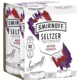 Photo of Smirnoff Seltzer Mixed Berries 4x250ml 4.0x250ml