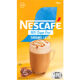 Photo of Nescafe Caramel Latte 98% Sugar Free Coffee Sachets 10 Pack