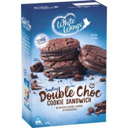 Photo of White Wings Double Choc Cookie Sandwich 430g