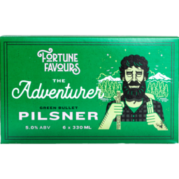 Photo of Fortune Favours Green Bullet Pilsner The Adventurer Can 6 Pack X 330ml