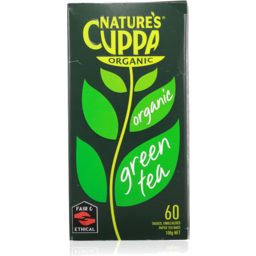 Photo of Natures Cuppa Organic Green Tea 60pk 20% Extra Free