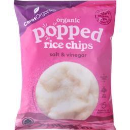 Photo of Ceres Organics Popped Rice Chips Salt And Vinegar 100g