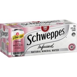 Photo of Schweppes Infused Mineral Water With Raspberry & Blueberry 375ml X 10pk 10.0x375ml