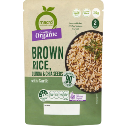 Photo of Macro Organic Brown Rice Quinoa & Chia Seed & Garlic 250g