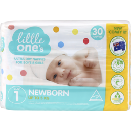 Photo of Little One's Newborn Nappy 30 Pack