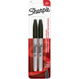 Photo of Sharpie Fine Point Permanent Markers Black - Pack Of 2